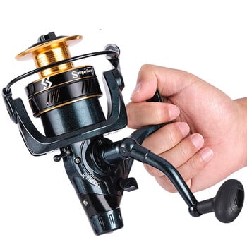 Риболовна макара Sougayilang 2000-6000 Series Spinning Reel Max Drag 15kg със стоманен вал и свободна шпула за риболов на шаран Pesca