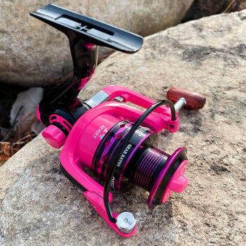 Ghotda Pink Fly Fishing Reel 2000-7000 High Speed 5,2:1 Ratio Spinning Fishing Reel Casting Roel with Line Carp for Saltwater