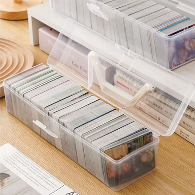 1pc Transparent Idol Photo Storage Case Plastic Kpop Albums Photocards Small Card Collection Organizer Photo Card Holder Box