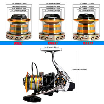 Long Shot Spinning Fishing Reel 9000 10000 12000 Series Max Drag 30kg Surfcasting Spinning Reel Saltwater Ocean Jigging Reels