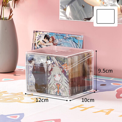 Kpop Photocard Storage Box Διαφανές ακρυλικό διαμέρισμα Organizer κάρτας φωτογραφιών Θήκη Flip Box Card Protector Δοχείο Κορεατικά