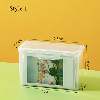 Διαφανές Mini Card Storage Box Μικρό Dental Floss Storage Box Πλαστικό δοχείο για κάρτα φωτογραφιών Θήκη κάρτας Desktop Organizer