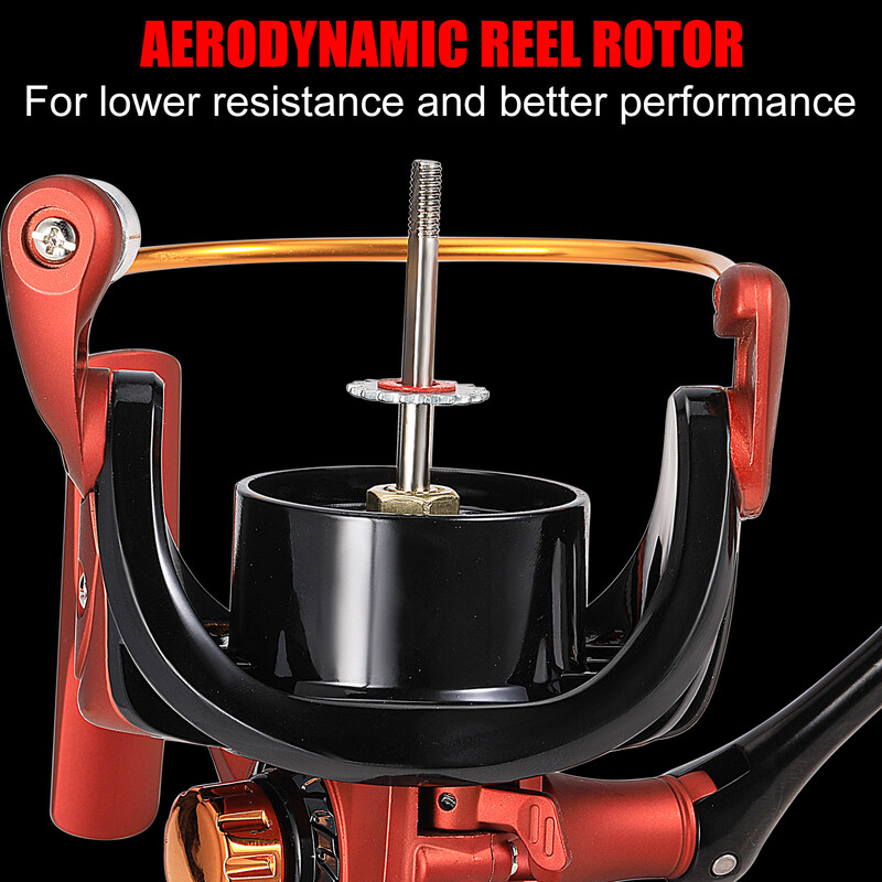 Въртяща се риболовна макара Sougayilang 5.2:1 предавателно отношение с максимално съпротивление 8 кг макара за риболов на шаран с алуминиева шпула за бас щука, пъстърва Pesca