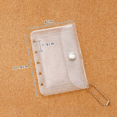 1 бр. Kpop държач за дисплей за фотокарти за ученик, лъскав прозрачен стикер, калъф с висулка, протектор за фотокарти