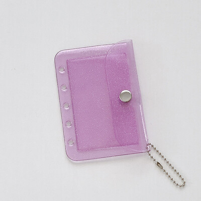 1 бр. Kpop държач за дисплей за фотокарти за ученик, лъскав прозрачен стикер, калъф с висулка, протектор за фотокарти