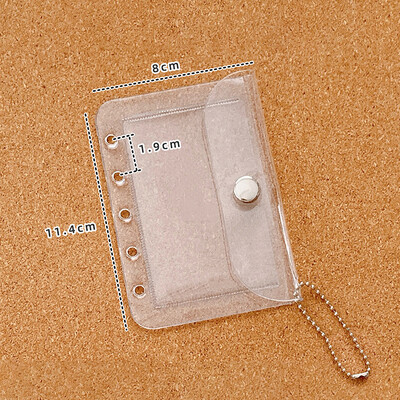 1 бр. Kpop държач за дисплей за фотокарти за ученик, лъскав прозрачен стикер, калъф с висулка, протектор за фотокарти