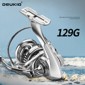 DEUKIO 2024 New Spinning Reels Silver Water Proof 800 Series 1000 CNC Handle Fishing Spinning Reel Roel ψαρέματος αλμυρού νερού
