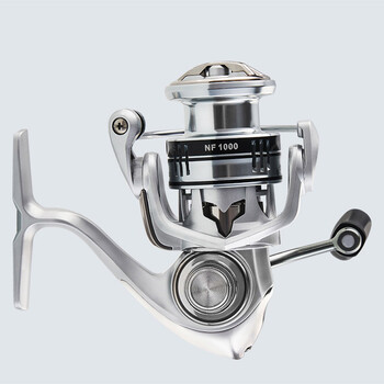 DEUKIO 2024 New Spinning Reels Silver Water Proof 800 Series 1000 CNC Handle Fishing Spinning Reel Roel ψαρέματος αλμυρού νερού