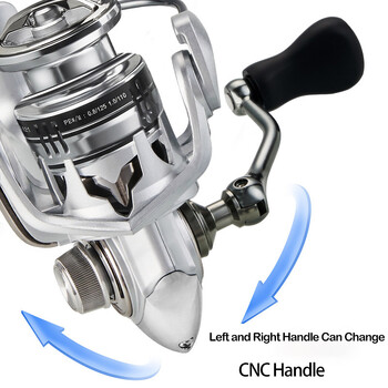 DEUKIO 2024 New Spinning Reels Silver Water Proof 800 Series 1000 CNC Handle Fishing Spinning Reel Roel ψαρέματος αλμυρού νερού