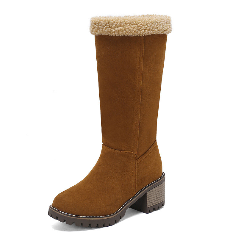 Nauji europietiški ir amerikietiški žieminiai medvilniniai aulinukai su manžetais, daugiafunkciai, prancūziški batai iki blauzdos, stori vidurio kulno Martin aulinukai 40-43 didelių dydžių aulinukai