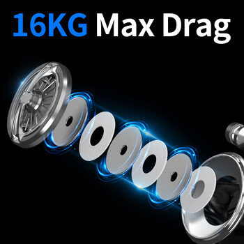 Риболовна макара LINNHUE 1000-6000 16KG Max Drag Rubber Grip Соленоводна сладководна въртяща се макара Сребърна макара Pesca Carp Reel Fishing