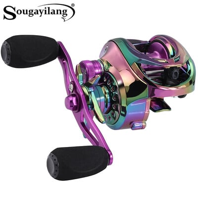 Sougayilang Multicolour Baitcasting horgászorsó szuperkönnyű mágneses fékrendszerű orsó Max Drag 8KG édesvízi pontyhorgászáshoz