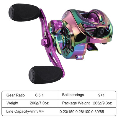 Sougayilang Multicolour Baitcasting zvejas spole Super Light Magnetic Brake System Spole Max Drag 8KG saldūdens karpu makšķerēšanai