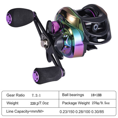 Sougayilang Multicolour Baitcasting zvejas spole Super Light Magnetic Brake System Spole Max Drag 8KG saldūdens karpu makšķerēšanai
