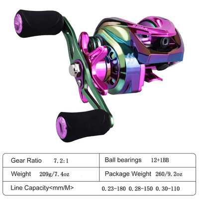 Sougayilang Multicolour Baitcasting zvejas spole Super Light Magnetic Brake System Spole Max Drag 8KG saldūdens karpu makšķerēšanai