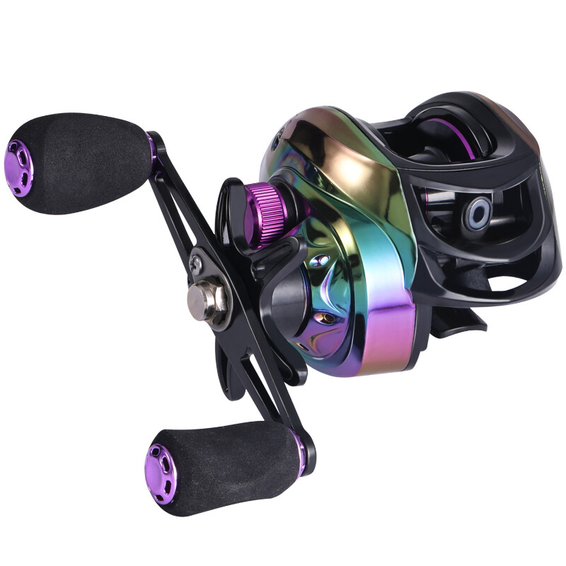 Sougayilang Multicolour Baitcasting Риболовна макара Супер лека макара с магнитна спирачна система Max Drag 8KG за риболов на сладководен шаран
