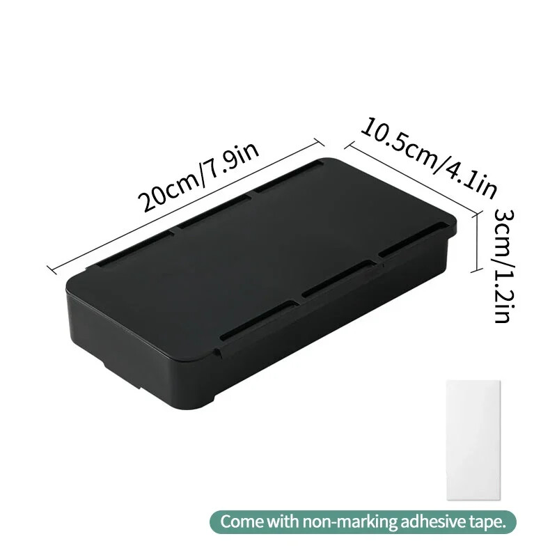 Самозалепваща се скрита кутия за съхранение Чекмедже за съхранение на бюро Пластмасова маса Държач за съхранение Прости козметични принадлежности Органайзер за канцеларски материали
