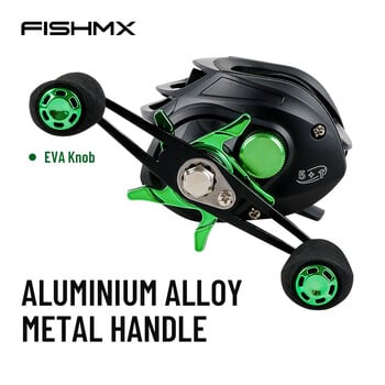 Fishmx Fishing Reel 7,2:1 Gear Ratio Max Drag 10kg Baitcasting Roel with aluminium Spool for Lure Freshwater Pesca