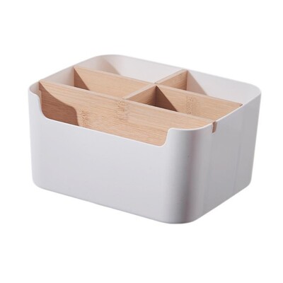 Многофункционални настолни органайзери Поставка за химикалка с 5 отделения за химикал, телбод, хартия за бележки, маркер, дистанционно управление