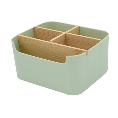 Многофункционални настолни органайзери Поставка за химикалка с 5 отделения за химикал, телбод, хартия за бележки, маркер, дистанционно управление