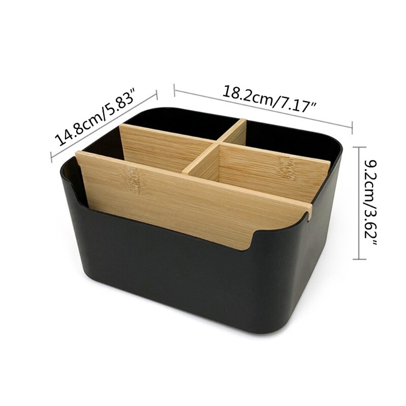 Многофункционални настолни органайзери Поставка за химикалка с 5 отделения за химикал, телбод, хартия за бележки, маркер, дистанционно управление