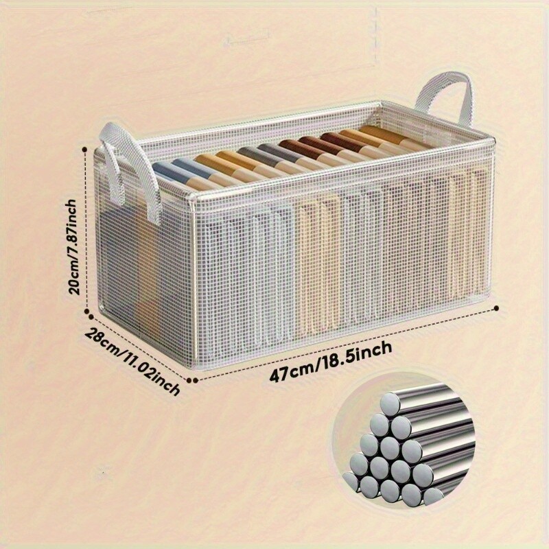 1 пакет издръжлива PVC кутия за съхранение със стоманена рамка и капак, подходяща за домове, общежития и жилищни помещения, органайзер за канцеларски материали