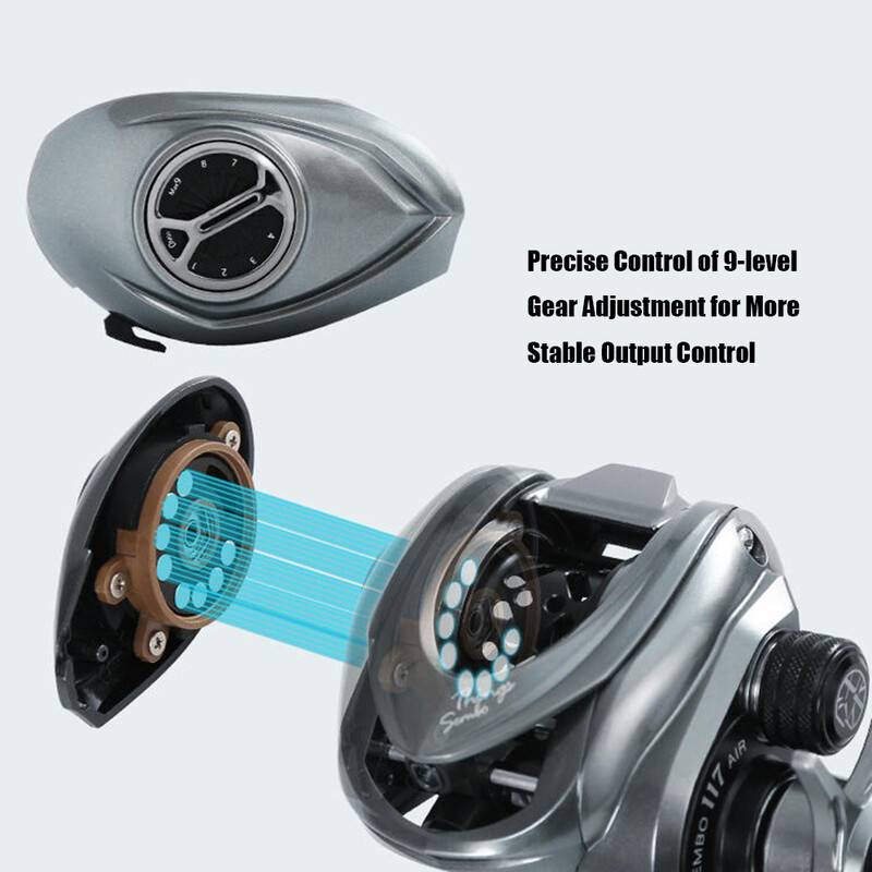 Риболовна макара за замятане на примамка 117g ултралек карбон 11+1 7.8:1 HS съотношение хибридни керамични лагери двойни шпули морска вода pesca