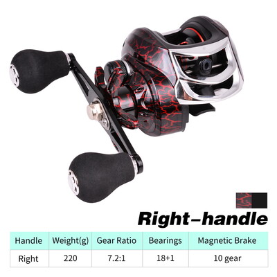 2023 Αριστερό Δεξί Χέρι Baitcasting Fishing Roel 7.2:1 Bait Casting Fishing Wheel with Magnetic Brake Carp Fish Roels Pesca