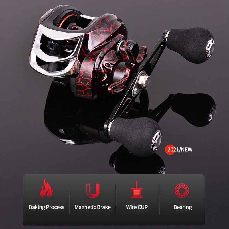 2023 Лява и дясна риболовна макара за хвърляне на стръв 7.2:1 Риболовно колело за хвърляне на стръв с магнитна спирачка Макари за шаранова риба Pesca