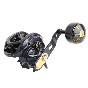 DEUKIO New Baitcasting Reel Drag 18KG Deep Spool 6.5:1 Алуминиева рамка Карбонова странична джигинг метална макара Морска вода с двойна дръжка