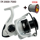 Spinning Fishing Reel White DK2000 3000 4000 5000 6000 7000 10KG Max Drag Carp Καρούλια αλμυρού νερού Bass Pike Wheel Fishing