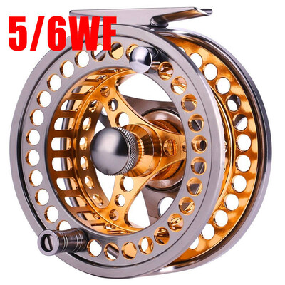 Sougayilang Large Arbor Fly Fishing Reel 2+1 BB Високо леене под налягане Макари от алуминиева сплав Fly Reels Риболовни принадлежности