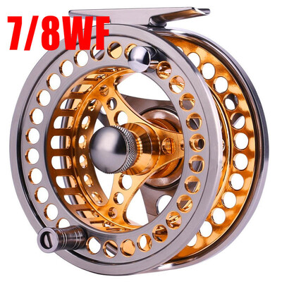 Sougayilang Large Arbor Fly Fishing Reel 2+1 BB Високо леене под налягане Макари от алуминиева сплав Fly Reels Риболовни принадлежности