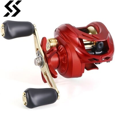 Sougayilang Roll casting Bait 7,2:1 Gear Ratio Max Drag 10kg Καρούλι με μαγνητικό σύστημα φρένων Καρούλα αλουμινίου Ψάρεμα γλυκού νερού