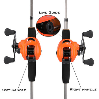 Риболовна макара Sougayilang 7.1:1 Carbon Shell сачмени лагери 17+1BB Магнитна макара за левичари с дясна ръка BaitCasting Риболов