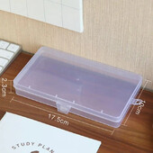 1 gab plastmasas caurspīdīga kastīte rakstāmgalda glabāšanai Studentu kancelejas piederumu kastīte šķirotu un sakārtotu mazo priekšmetu masku organizators