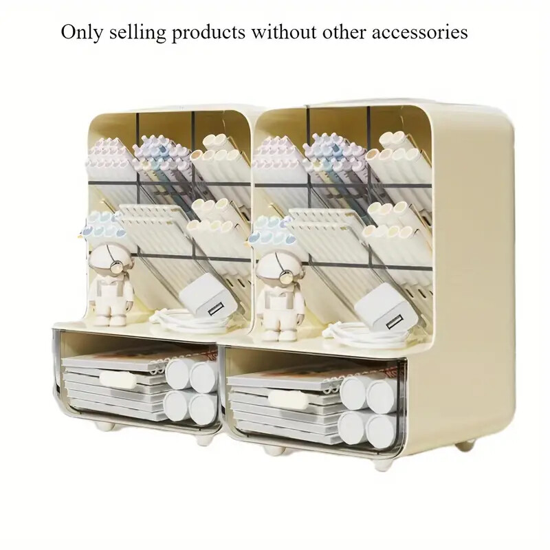 Мултифункционална настолна тръба за съхранение на канцеларски материали Кутия за съхранение Рафт Маса Общежитие Наклонена Plug-In маса за съхранение