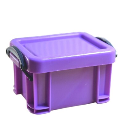 Многофункционална мини кутия за съхранение с катарама Пластмасов мини контейнер за съхранение в бонбонени цветове Минимализъм Настолен органайзер Кутия Разни неща