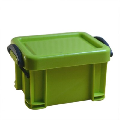 Многофункционална мини кутия за съхранение с катарама Пластмасов мини контейнер за съхранение в бонбонени цветове Минимализъм Настолен органайзер Кутия Разни неща