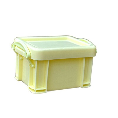 Многофункционална мини кутия за съхранение с катарама Пластмасов мини контейнер за съхранение в бонбонени цветове Минимализъм Настолен органайзер Кутия Разни неща