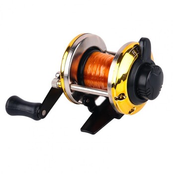 Регулируема риболовна макара Winter Mini Trolling Ice Fishing Reel Spinning Wheel Fish Tackle Tool with Line carretilha de pesca