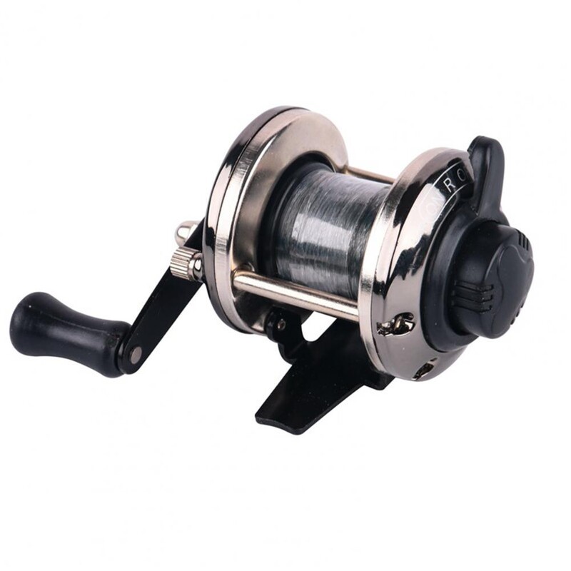 Регулируема риболовна макара Winter Mini Trolling Ice Fishing Reel Spinning Wheel Fish Tackle Tool with Line carretilha de pesca