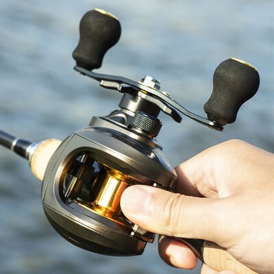 Shawto Baitcasting Reel 7.2:1 Хибриден керамичен лагер с въглеродни влакна 8KG разтоварваща сила Риболовни макари Max Drag 17LB CNC Алуминий