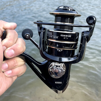 High Speed 5.2:1/4.7:1 Fishing Reel AC/NX 2000-7000 Series Strong Stability Max Drag 12KG Spinning Reel Metal Spool Θαλασσινό νερό