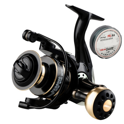 Високоскоростна 5.2:1/4.7:1 риболовна макара AC/NX 2000-7000 серия Силна стабилност Максимално съпротивление 12KG въртяща се макара Метална макара Солена вода