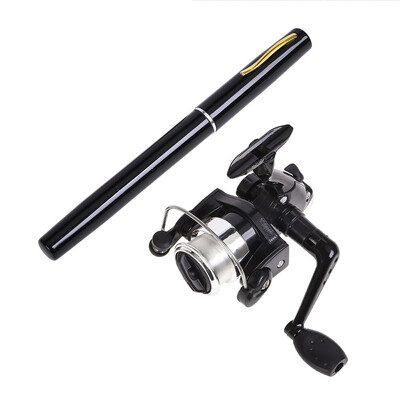 Ultra Short Pocket Rods Steelhead Fishing Rods Small Micro Mini Fishing Rods 1,1m Drum Reel Ice Fishing