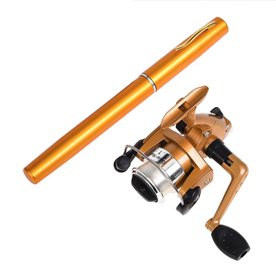 Ultra Short Pocket Rods Steelhead Fishing Rods Small Micro Mini Fishing Rods 1,1m Drum Reel Ice Fishing