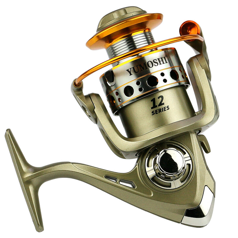 Риболовна макара Свръхлека тежкотоварна въртяща се макара със закалена метална глава Риболовна макара за риболов с лява и дясна ръка на открито