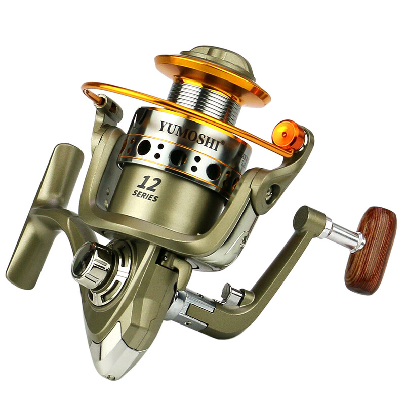 Риболовна макара Свръхлека тежкотоварна въртяща се макара със закалена метална глава Риболовна макара за риболов с лява и дясна ръка на открито