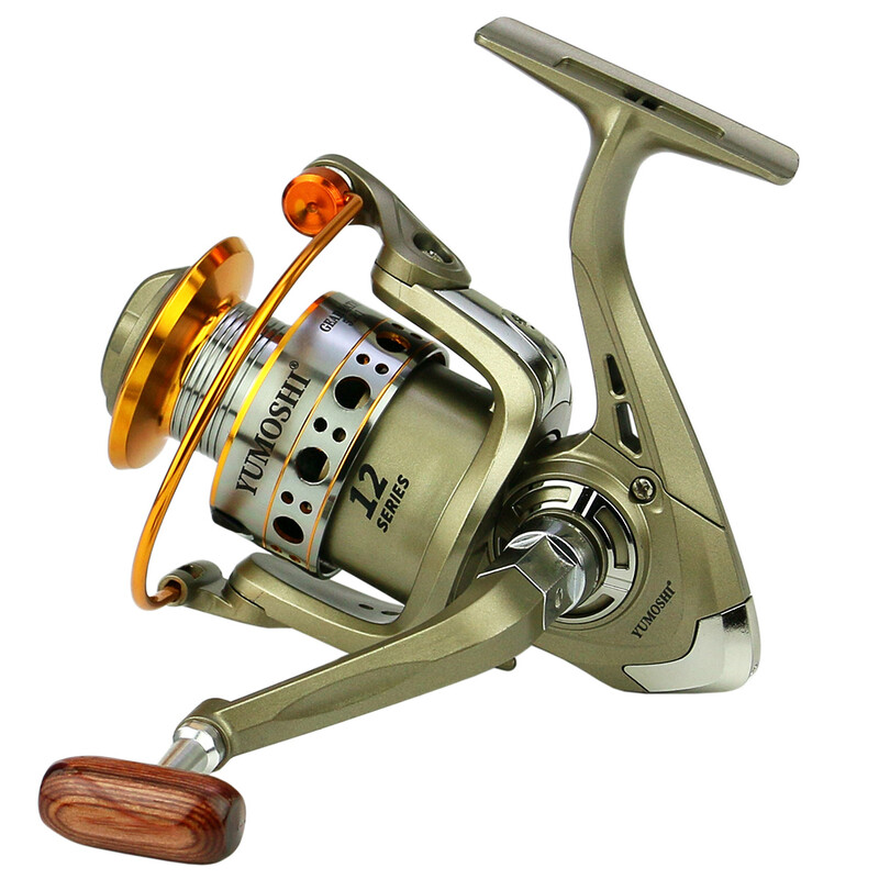 Риболовна макара Свръхлека тежкотоварна въртяща се макара със закалена метална глава Риболовна макара за риболов с лява и дясна ръка на открито